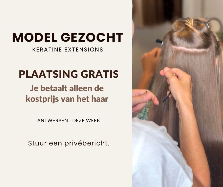 Model gezocht – keratine hair extensions, Hairextensions