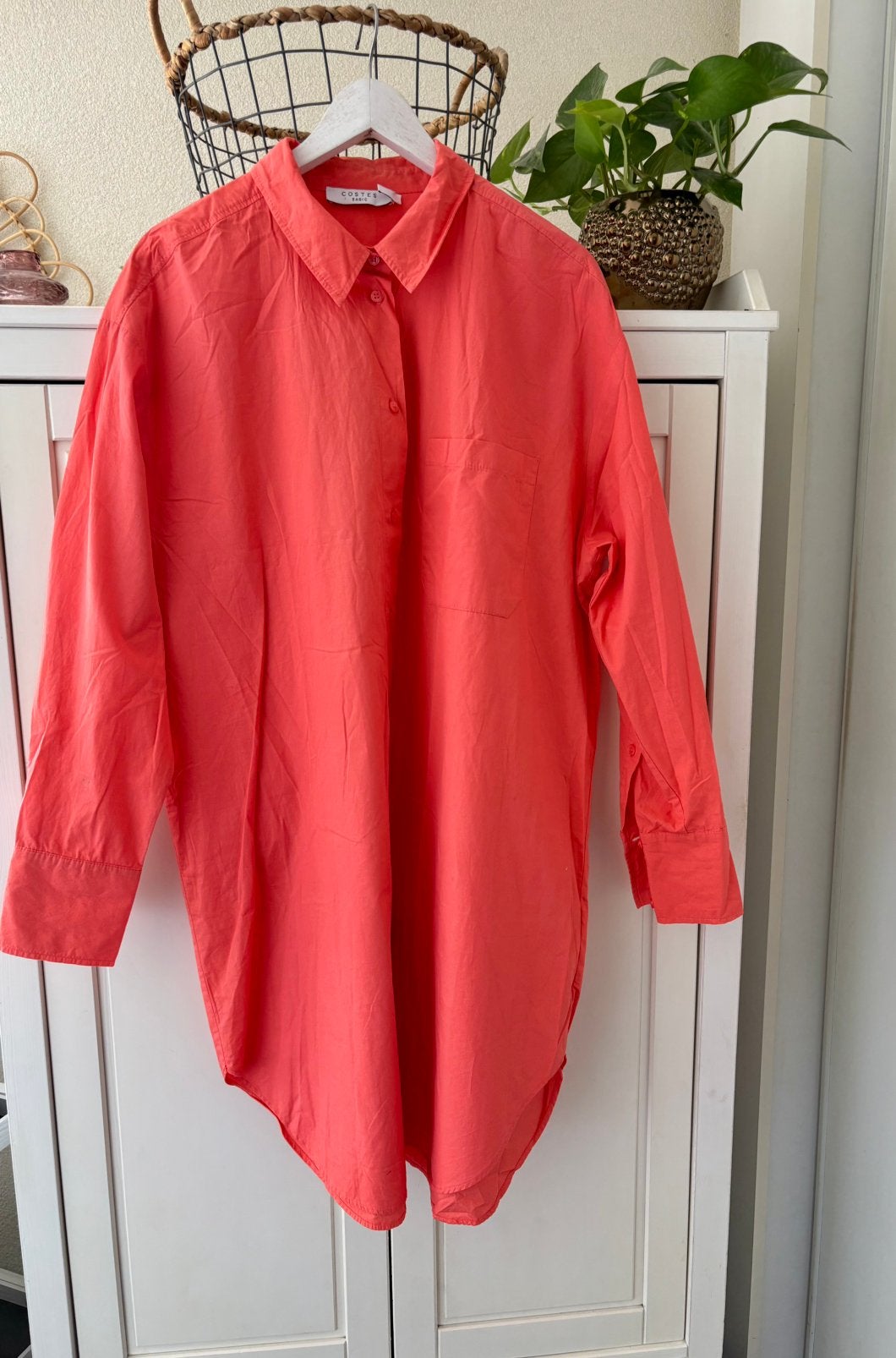 Costes katoenen blouse jurk maat xxl, Maat 46/48 (XL) of groter, Oranje, Ophalen of Verzenden, Zo goed als nieuw