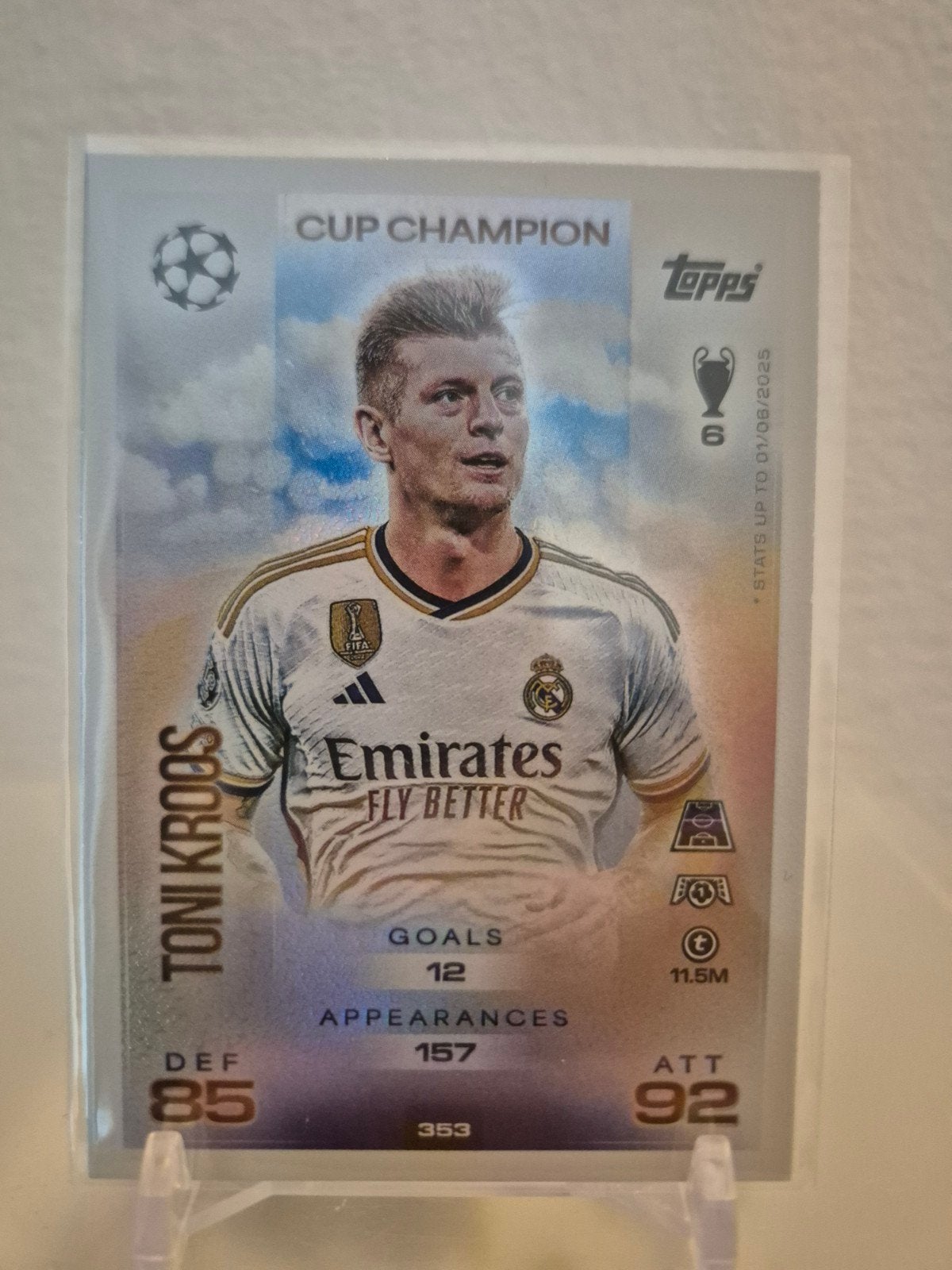 Toni Kroos Topps Cup Champion Spelerskaart Real Madrid, Ophalen of Verzenden, Nieuw, Plaatje