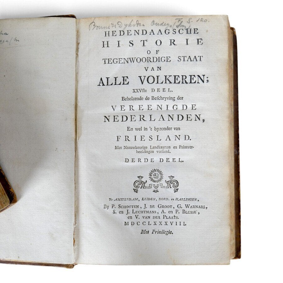 Vierdelige boekenserie 'Tegenwoordige staat van Friesland', Ophalen of Verzenden