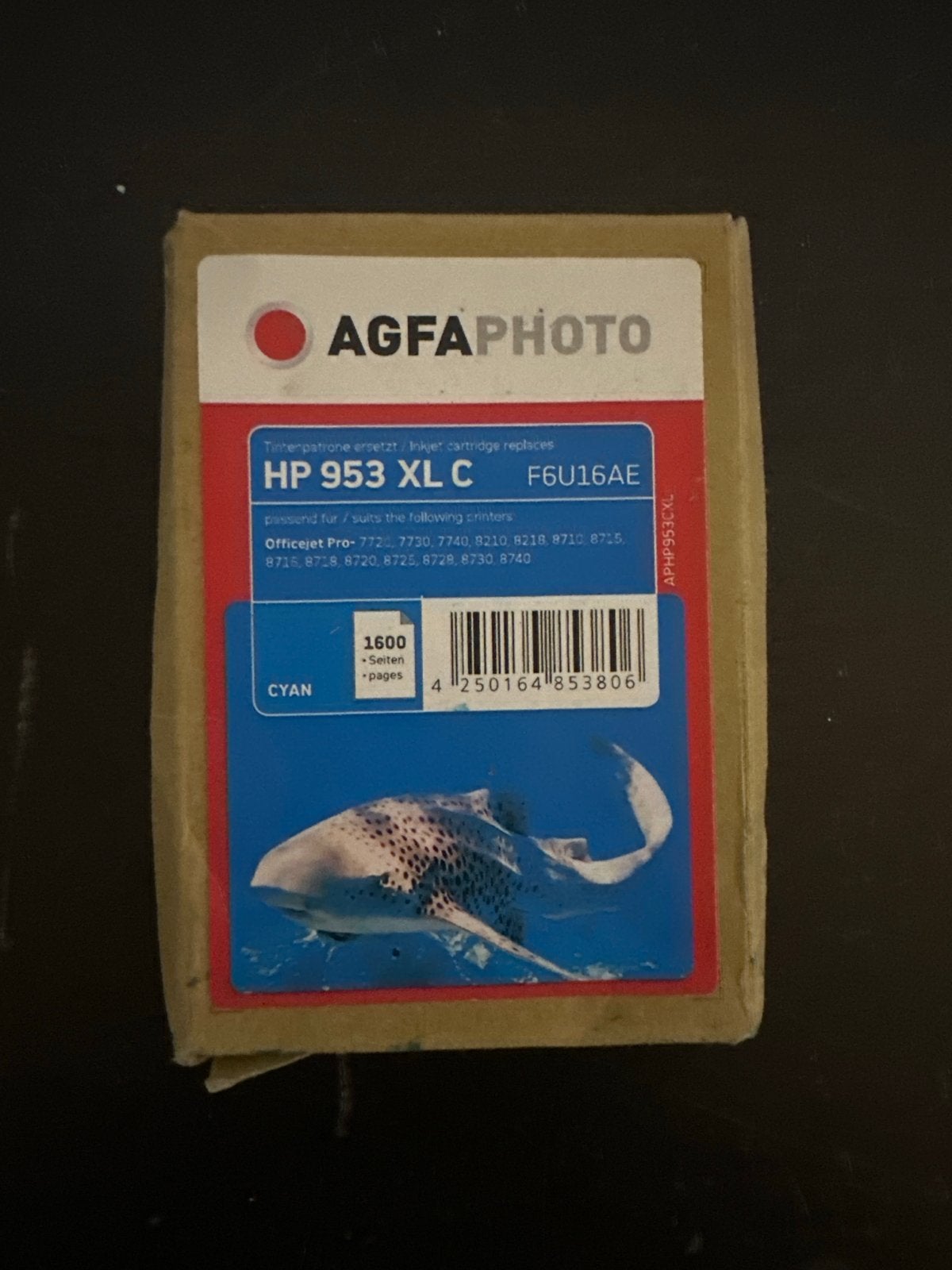 Nieuwe AGFA PHOTO HP 953 XL C Cyan Cartridge F6U16AE, ., Cartridge, Nieuw, Ophalen of Verzenden