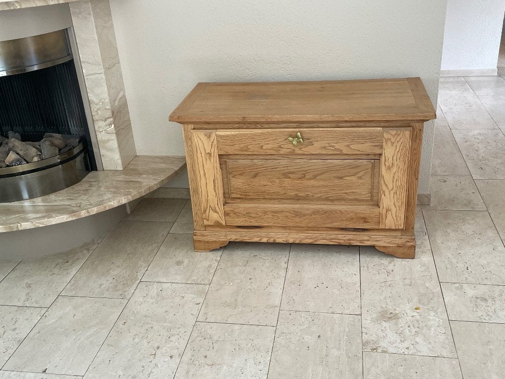 Eikenhouten dekenkist, Huis en Inrichting, Ophalen, 50 – 75, Gebruikt, 50 tot 100 cm