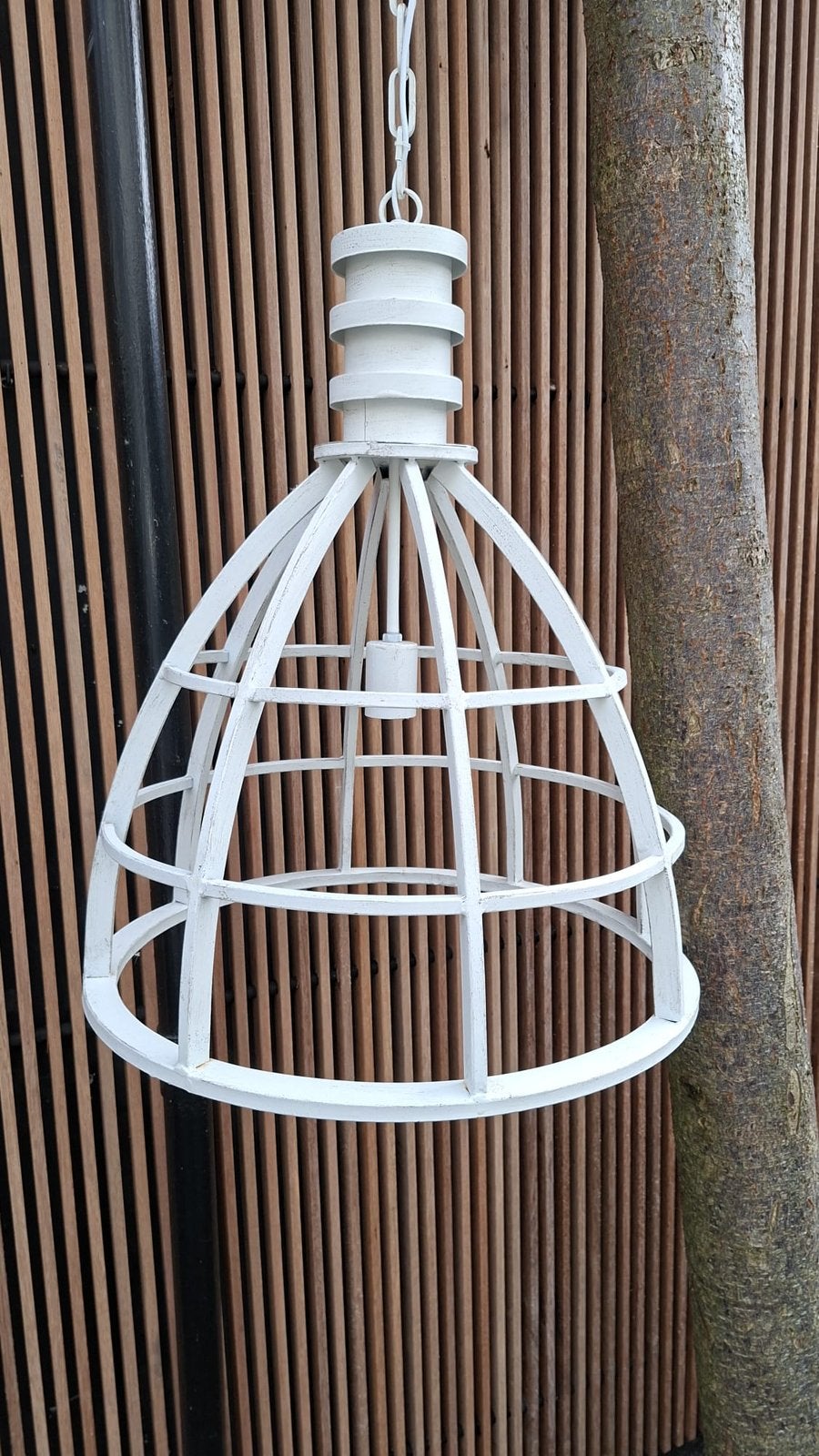 Hanglamp wit staal c, Ophalen, Zo goed als nieuw