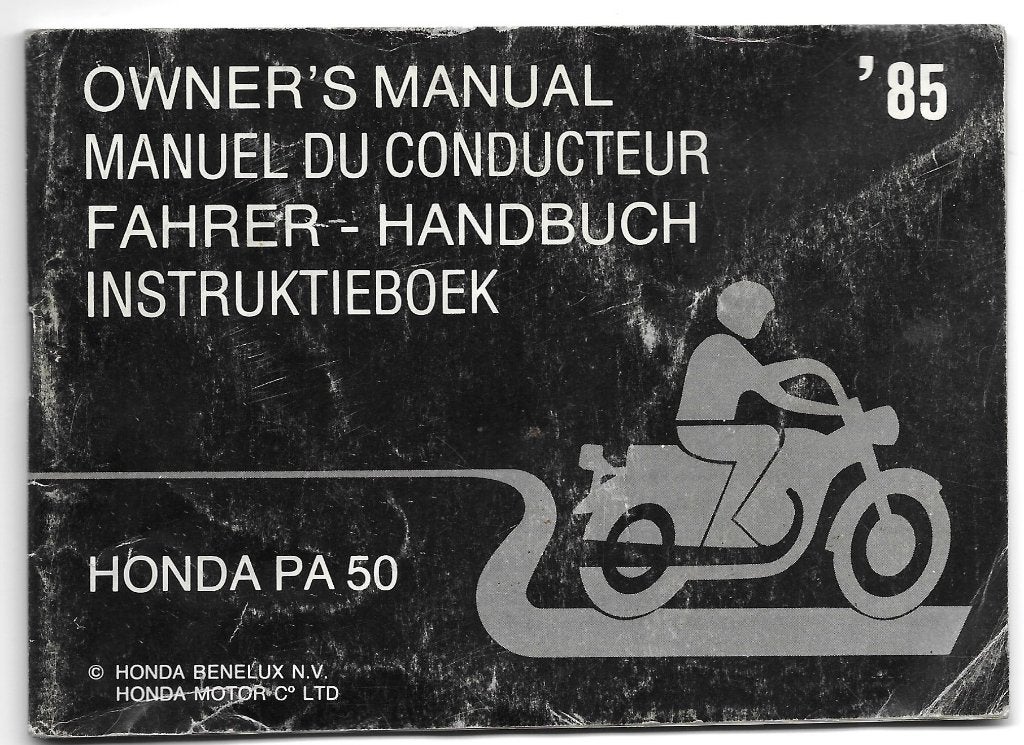 Honda PA50 handleiding (6227z), Verzenden, Zo goed als nieuw