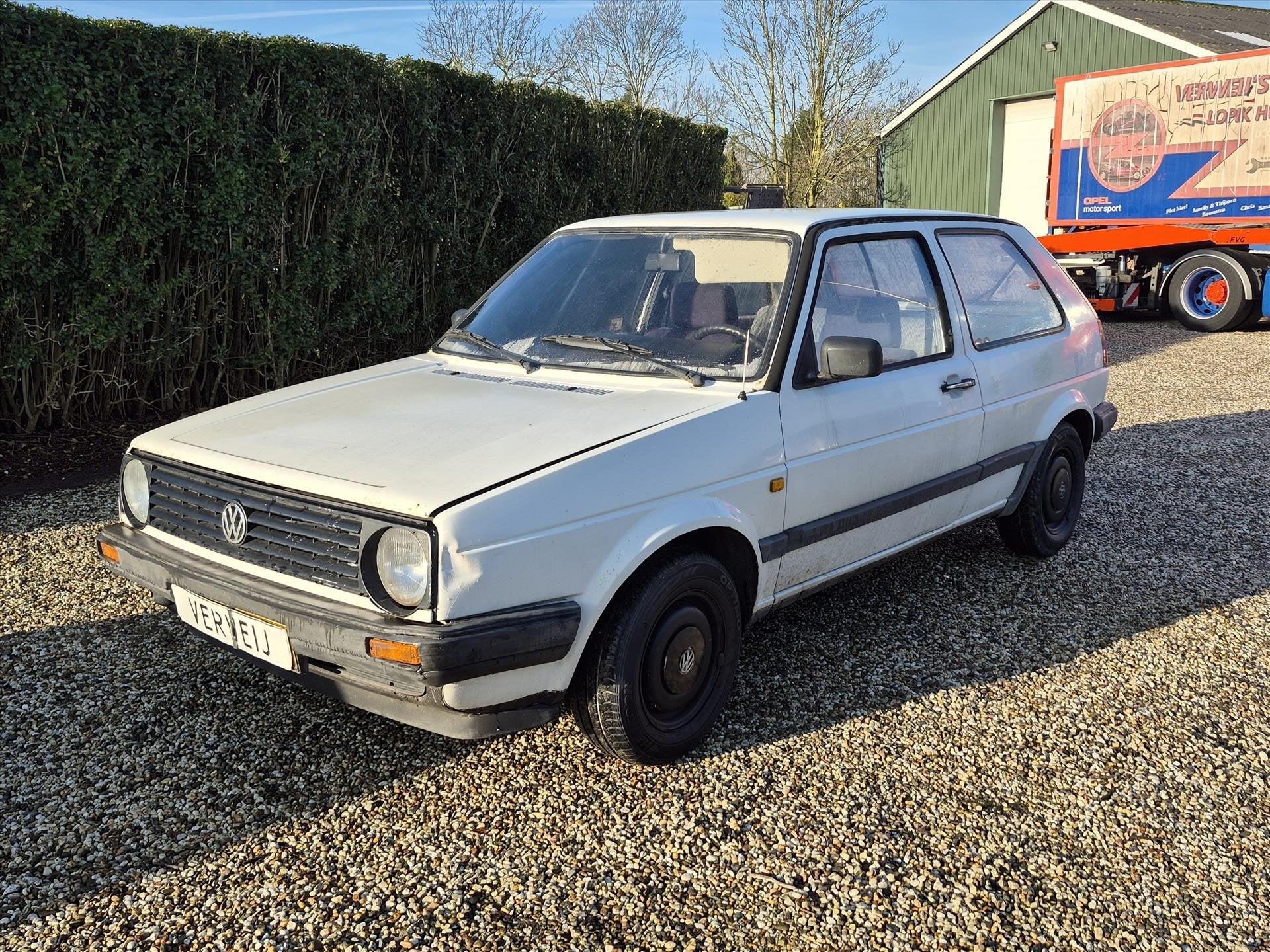 VOLKSWAGEN Golf 1.6 C 72PK | Motor loopt niet stationair, Auto's, Oldtimers, Voorwielaandrijving, Stof, Volkswagen, Wit