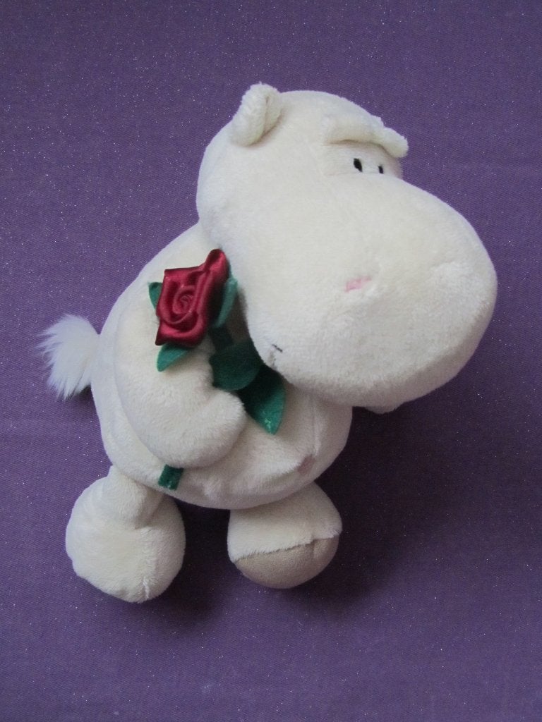 NICI Knuffel NIJLPAARD MET ROOS. 25 CM **Nieuw**, NICI, Overige typen, Nieuw, Ophalen of Verzenden