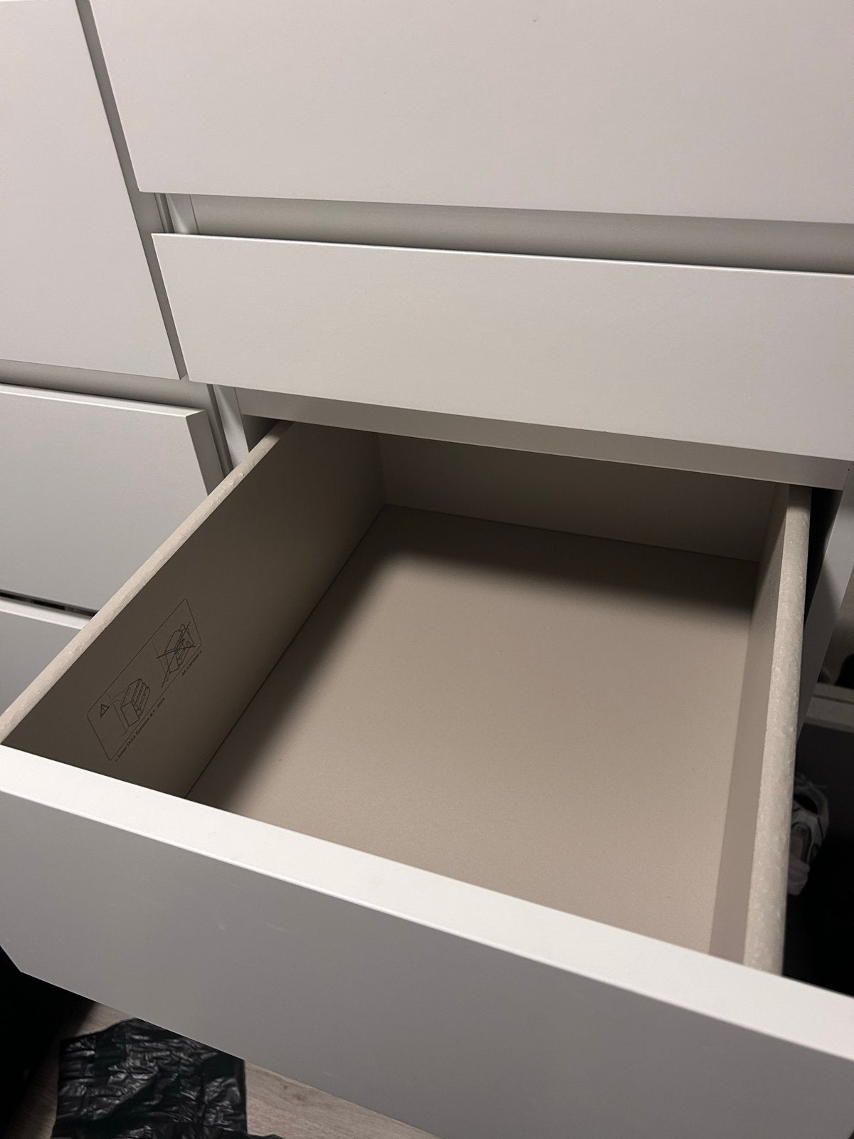 IKEA MALM Ladekast met spiegel, wit, Ophalen, Minder dan 50 cm, Gebruikt, 5 laden of meer