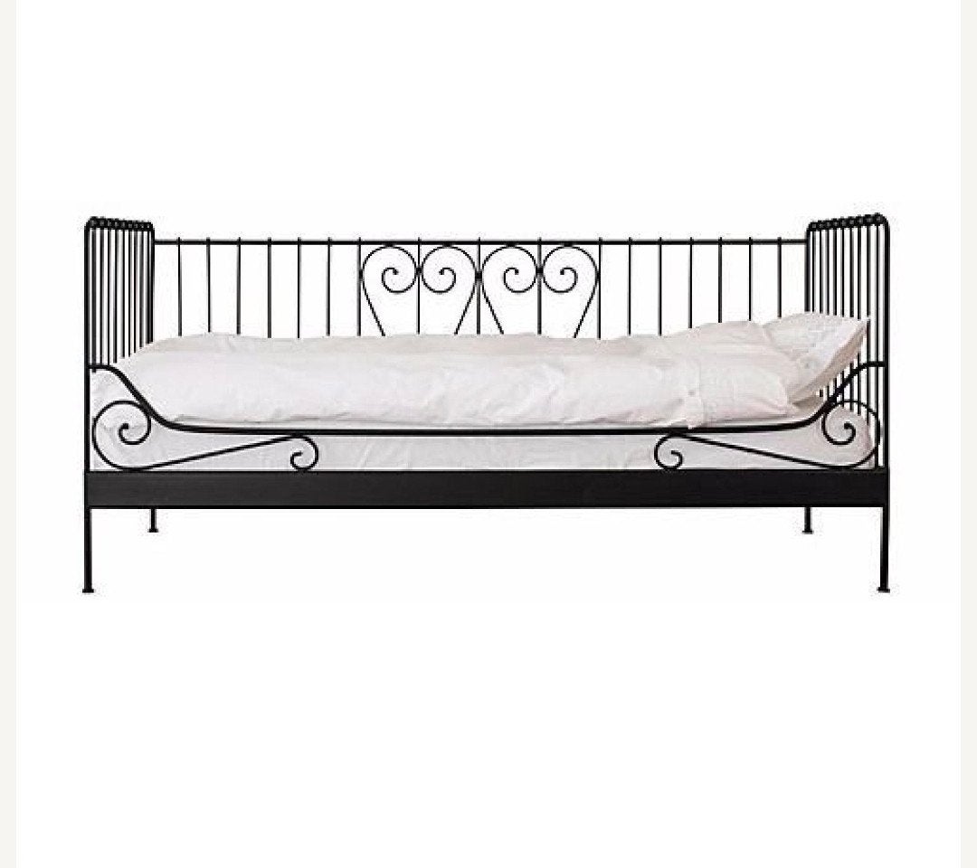IKEA Meldal bedframe zwart met lattenbodem 90x200 cm, Ophalen, Gebruikt, 90 cm, Eenpersoons
