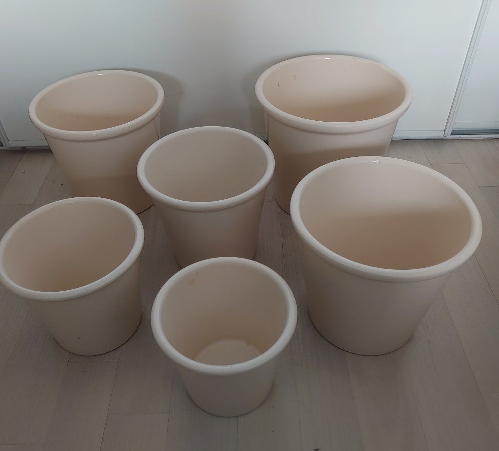 set van 6 grote plantenpotten Nieuw, Tuin en Terras, Bloempotten, Ophalen, Rond, Nieuw, Balkon