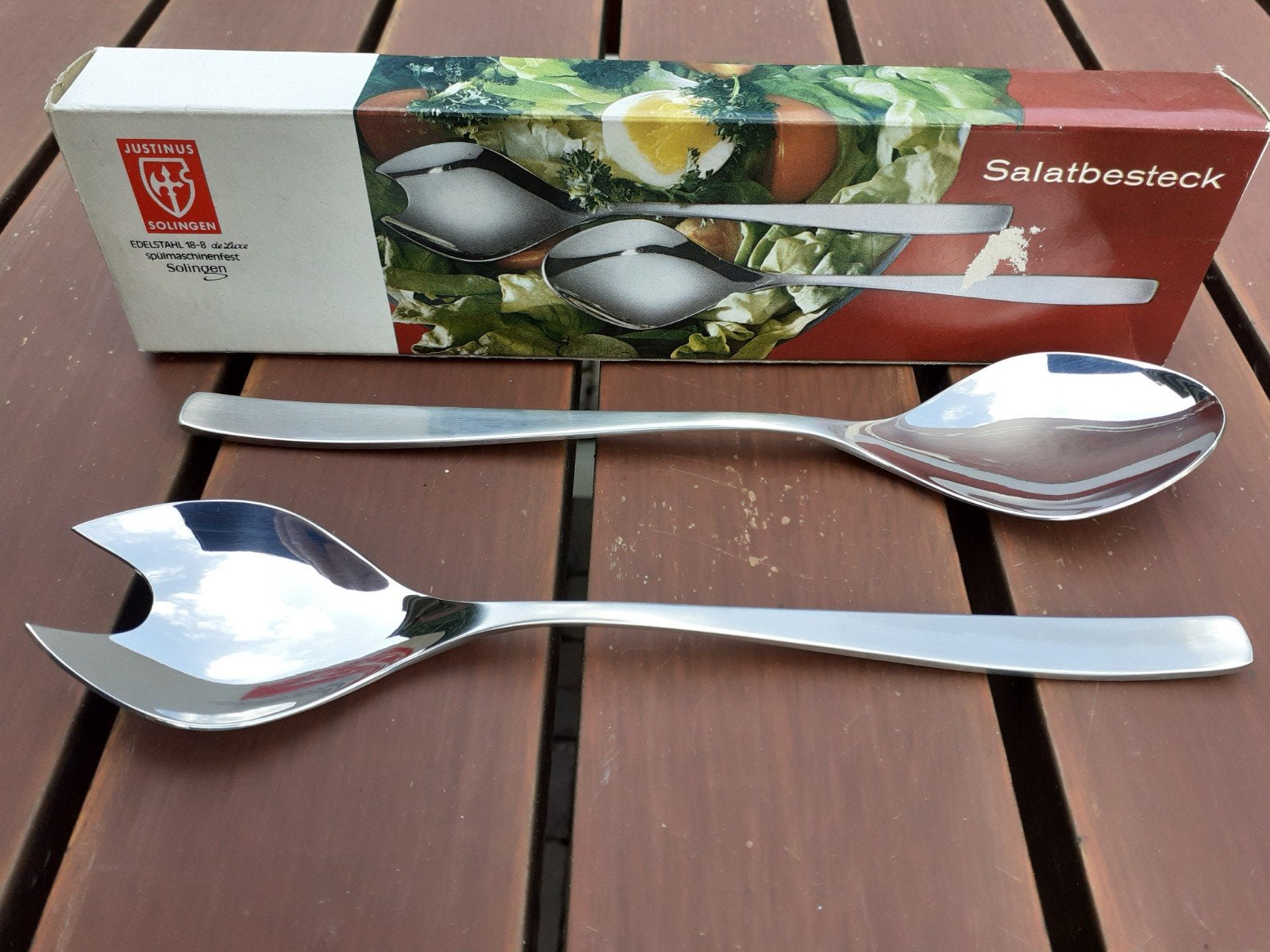 Justinus Solingen Saladebestek - Edelstaal 18-8 de Luxe, Ophalen of Verzenden