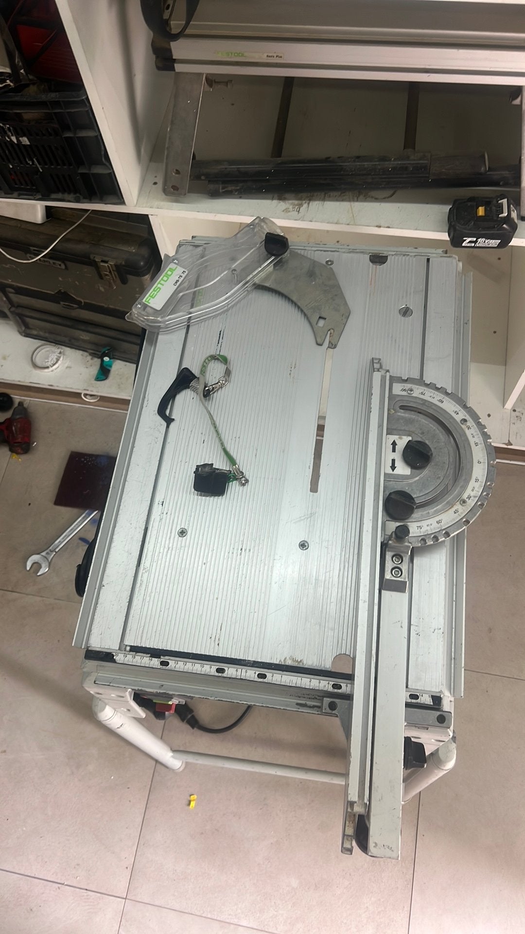 Festool Cms system inc ts 75 zaagmodule, Cirkelzaag, 70 mm of meer, Ophalen of Verzenden, Zo goed als nieuw