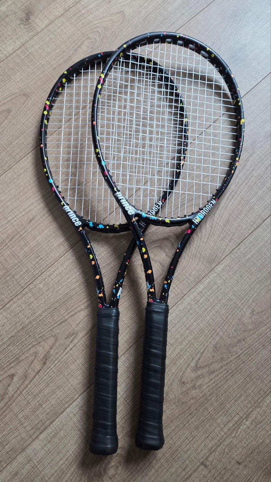 2x Prince Tour tennisrackets Hydrogen met uniek design, Sport en Fitness, L2, Prince, Ophalen of Verzenden, Zo goed als nieuw