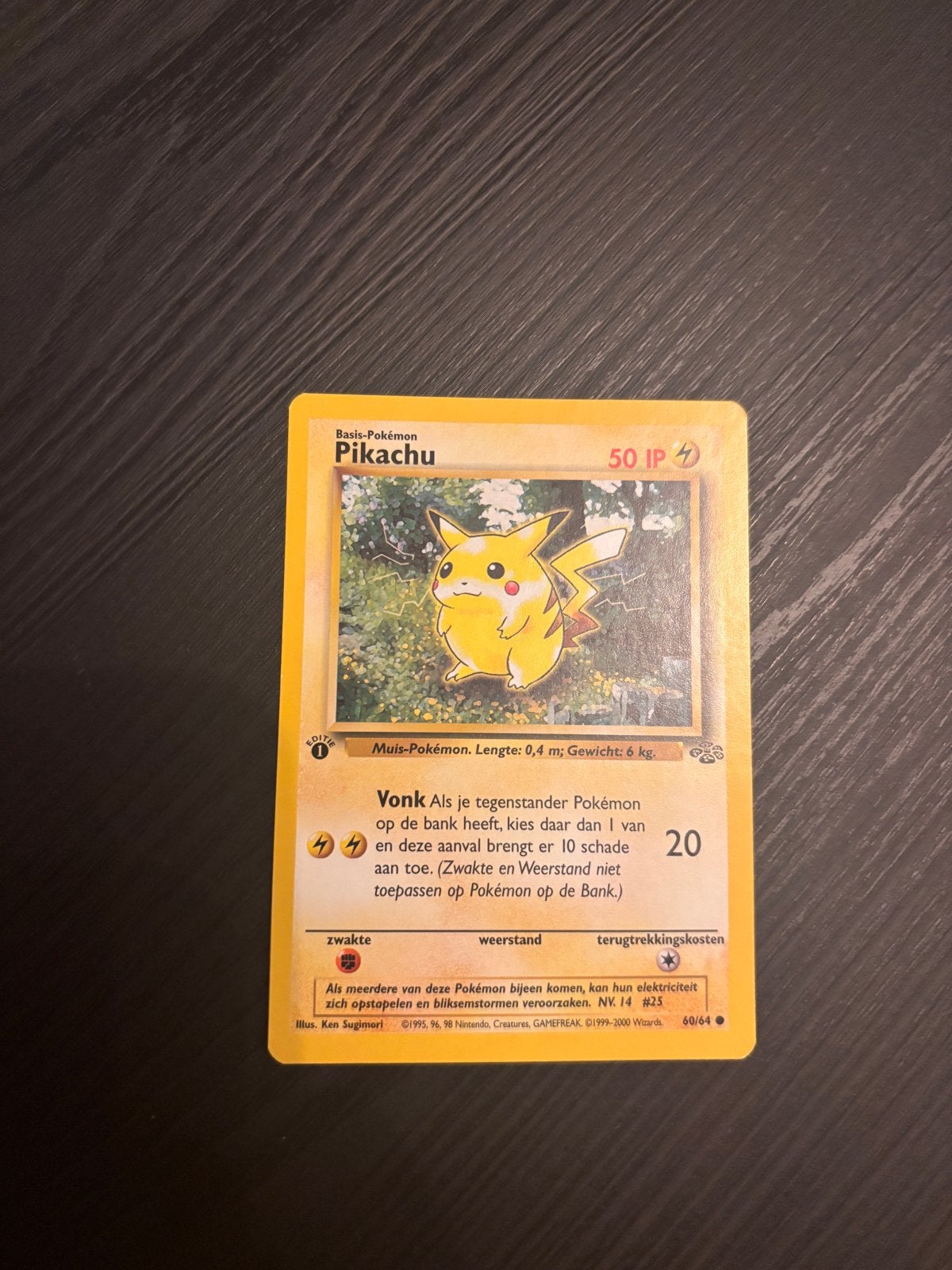 Pikachu Pokémon Kaart 60/64 - Basis-Pokémon, Ophalen, Gebruikt, Losse kaart
