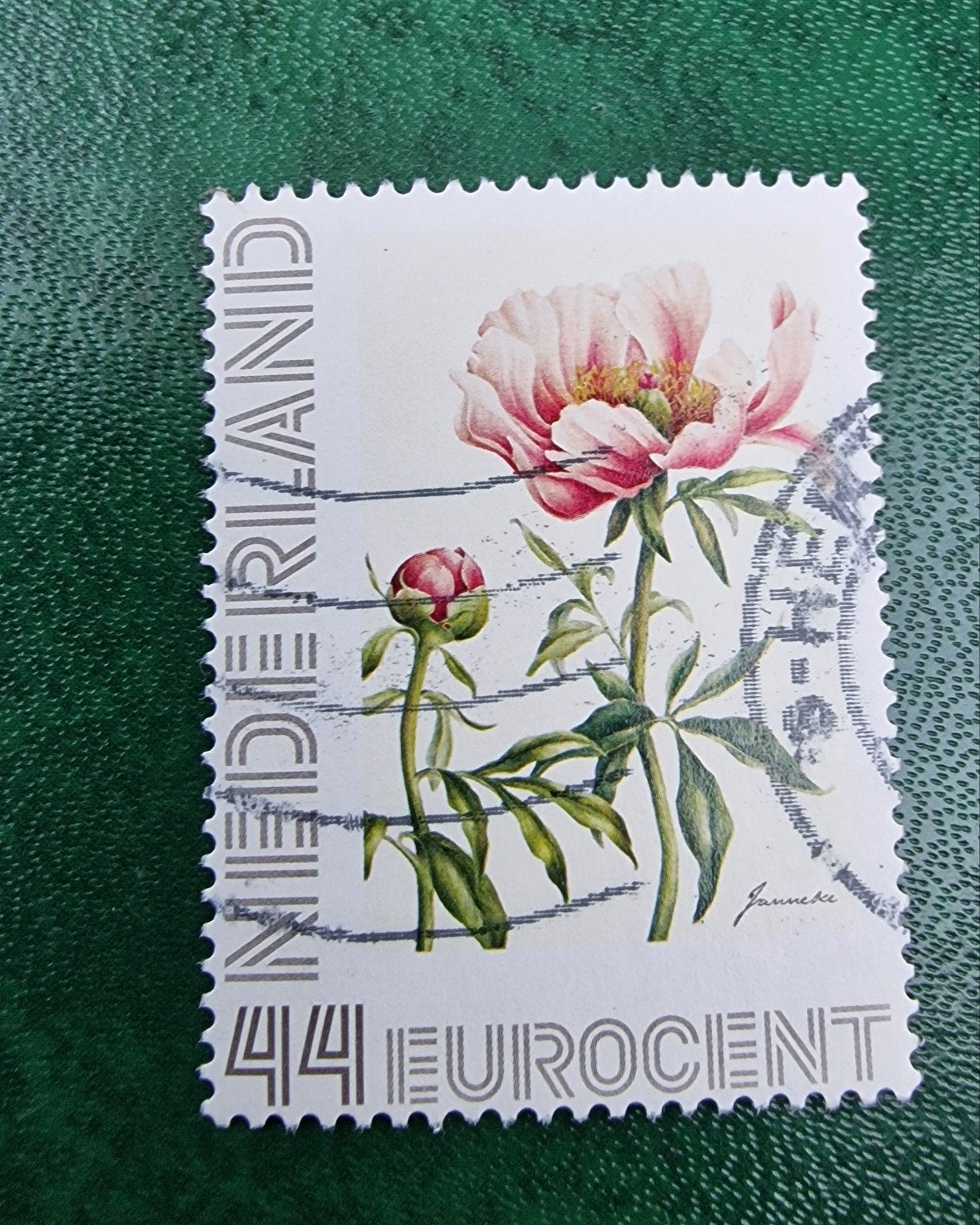 kv1033 persoonlijke  postzegel pioenroos met bloemmotief, Ophalen of Verzenden, Na 1940, Gestempeld