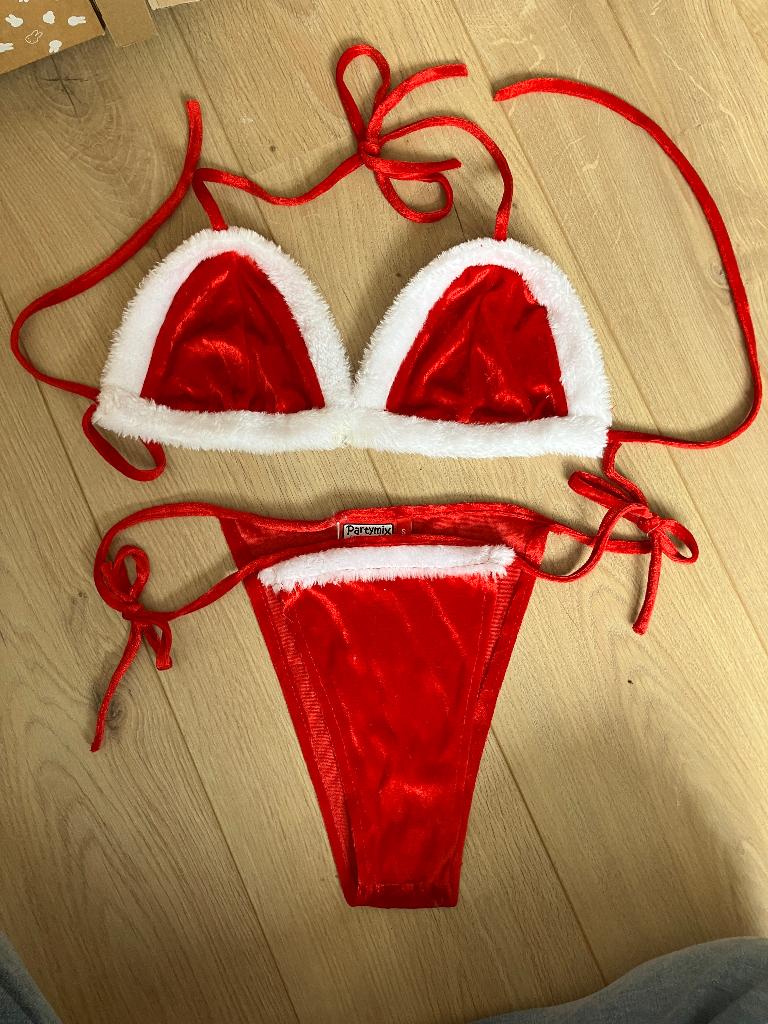 Rode kerst lingerie set, Partymix, Ophalen of Verzenden, Rood