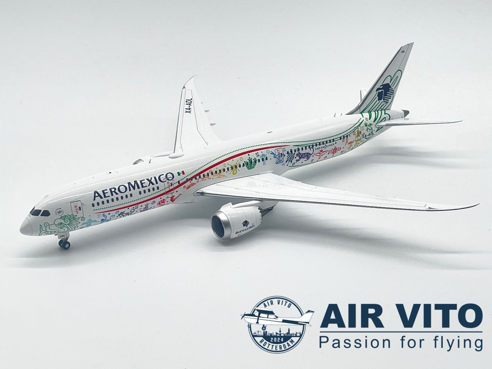 Boeing 787-9 Dreamliner Aeroméxico "Quetzalcóatl" XA-ADL, 2992jb, Schaalmodel, Ophalen of Verzenden, Operations@airvito.com