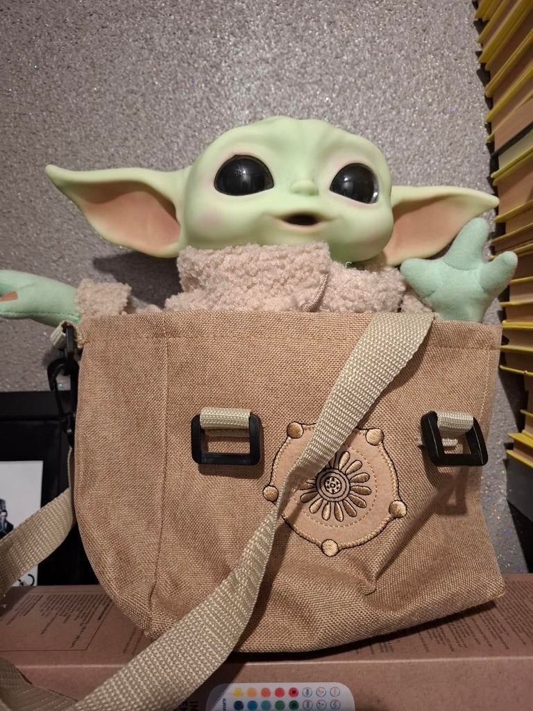 Baby yoda  grogu pop in tas star wars, Ophalen of Verzenden, Zo goed als nieuw, Actiefiguurtje