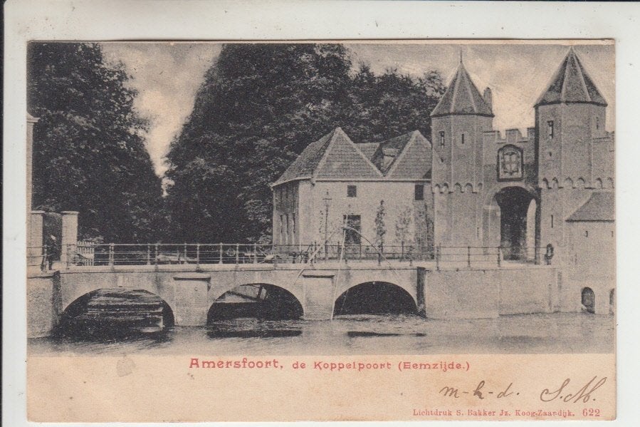 Amersfoort, Koppelpoort - Eemzijde, Ophalen of Verzenden, Voor 1920, Gelopen, Utrecht