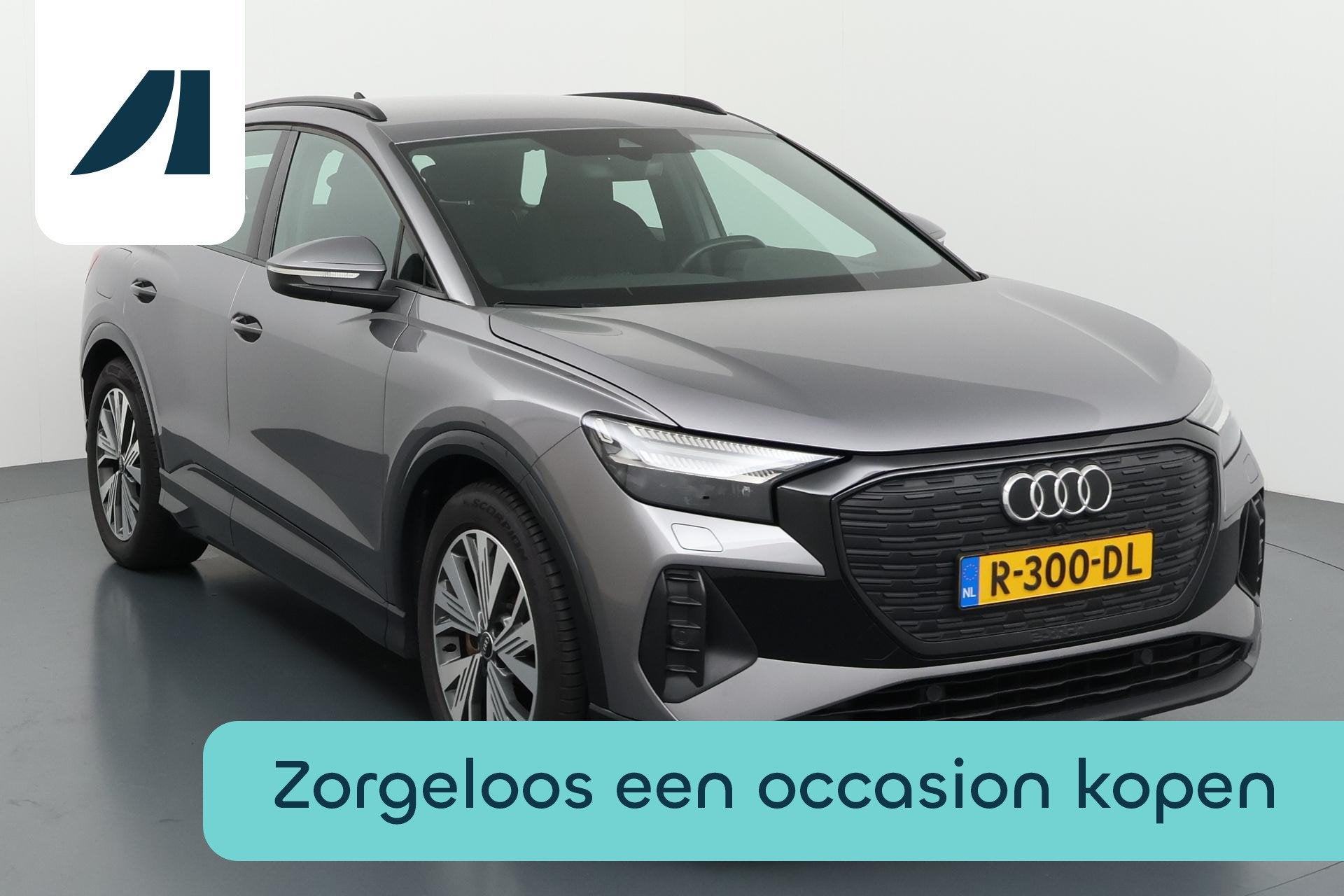 Audi Q4 e-tron 50 quattro Advanced edition 77 kWh Premium el, Auto's, Stof, Zwart, Verwarmde buitenspiegels, Origineel Nederlands