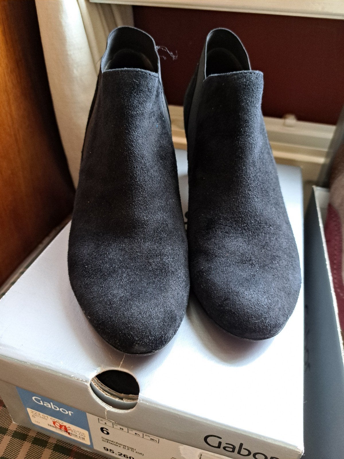 zwarte Gabor schoenen met hak 6, Verzenden, Zo goed als nieuw, Zwart