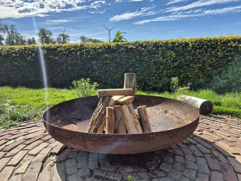Grote Cortenstaal Vuurkorf / Vuurkom 120 cm, Tuin en Terras, Vuurschalen, Ophalen, Gebruikt