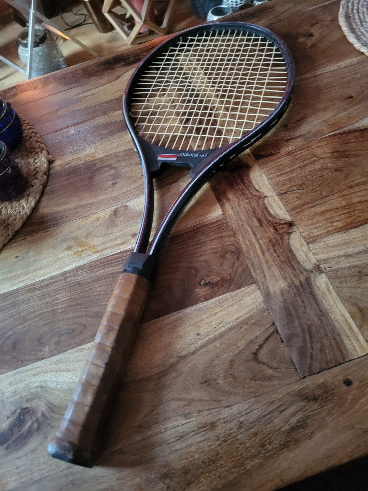 Vintage Adidas Magnum 35 Tennisracket – Jaren 80 Retro, Sport en Fitness, Adidas, Gebruikt, Ophalen of Verzenden, Racket