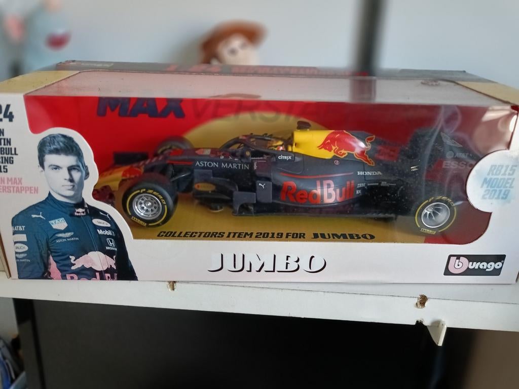 Max Verstappen schaalmodel RB15 Jumbo spaaractie, Hobby en Vrije tijd, Modelauto's | 1:24, Ophalen of Verzenden
