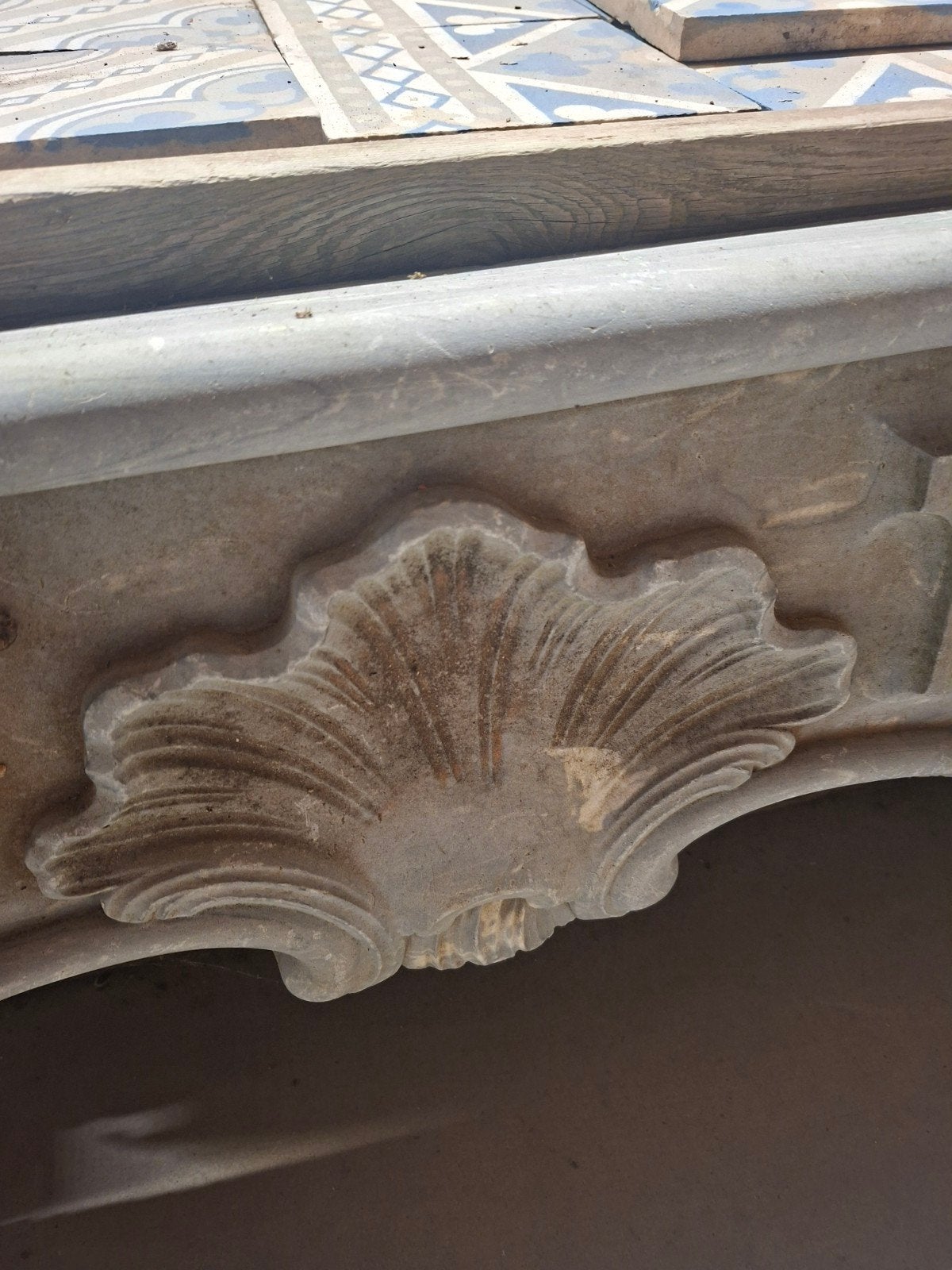 Hardstenen Haard Ornament - 162x35x5 cm, Ophalen