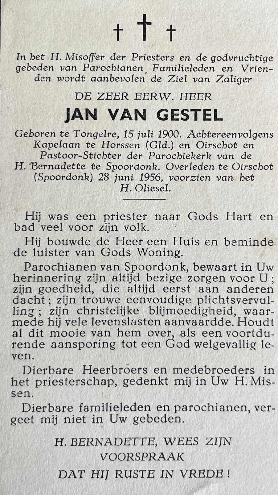 Jan van Gestel Tongelre (Eindhoven )1900., Ophalen of Verzenden