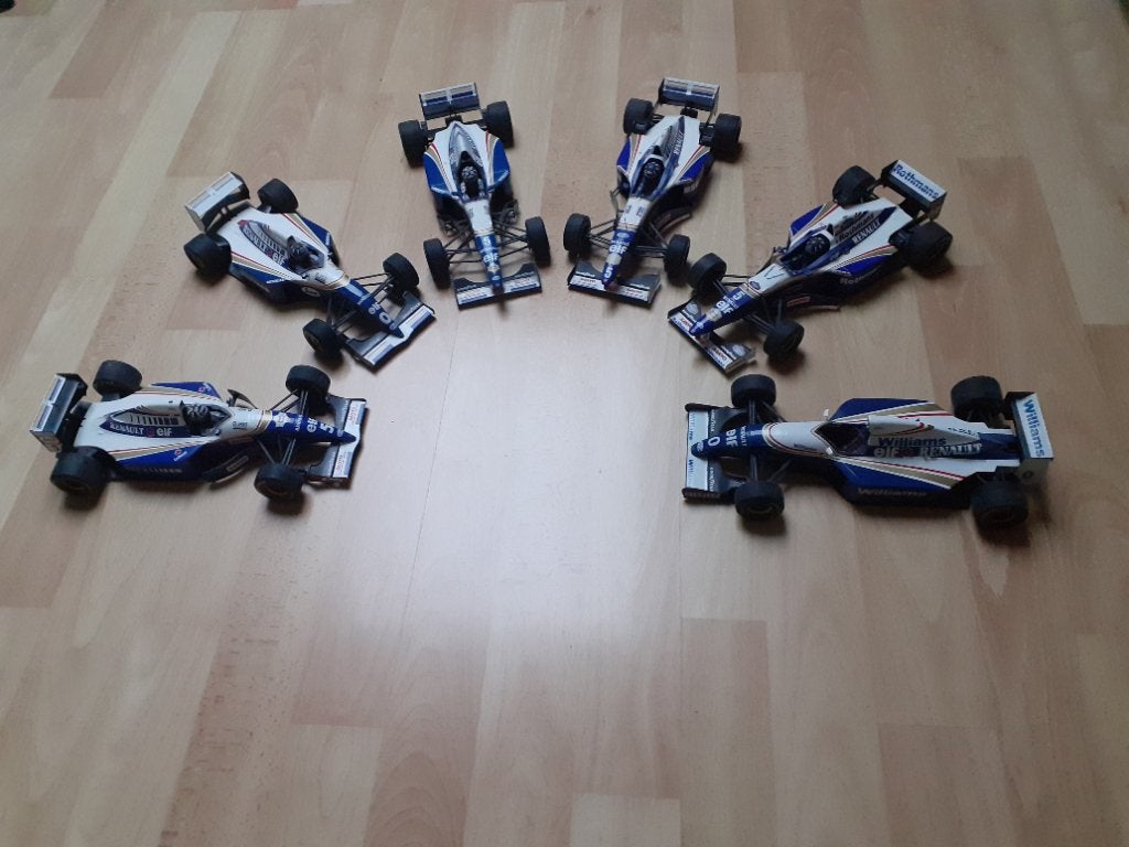 Williams GP 6x Damon Hill FW16 - FW18, Ophalen, Zo goed als nieuw, Auto, MiniChamps