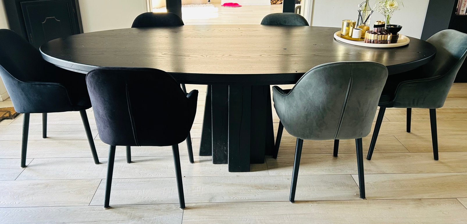 Zgan Eleonora eetkameratoelen, Ophalen, Zo goed als nieuw, Zwart, Vijf, Zes of meer stoelen