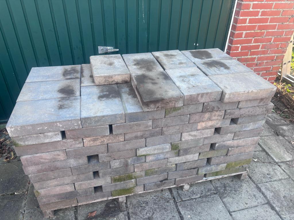 Chelsea strakstenen 30x20x6 cm, Tuin en Terras, Tegels en Klinkers, Ophalen, Gebruikt, 10 m² of meer, Beton