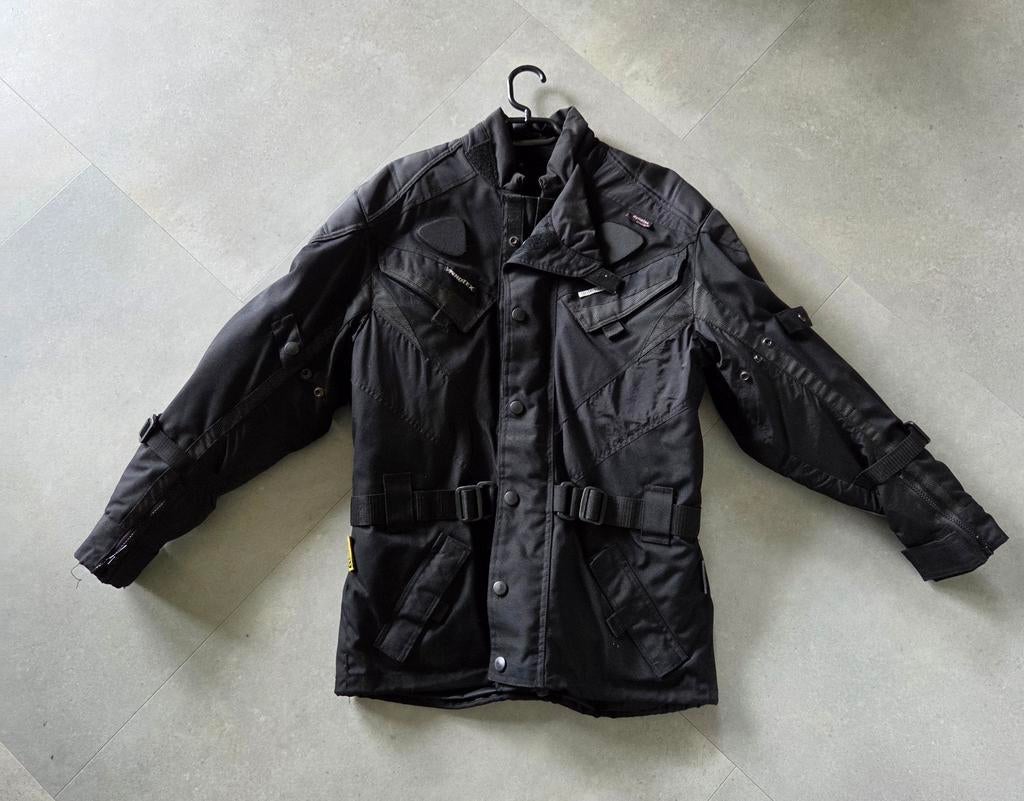 Zwarte Roleff textiele motorjas maat S met Windtex membraan, Motoren, Kleding | Motorkleding, Jas | textiel, Heren, Ophalen of Verzenden