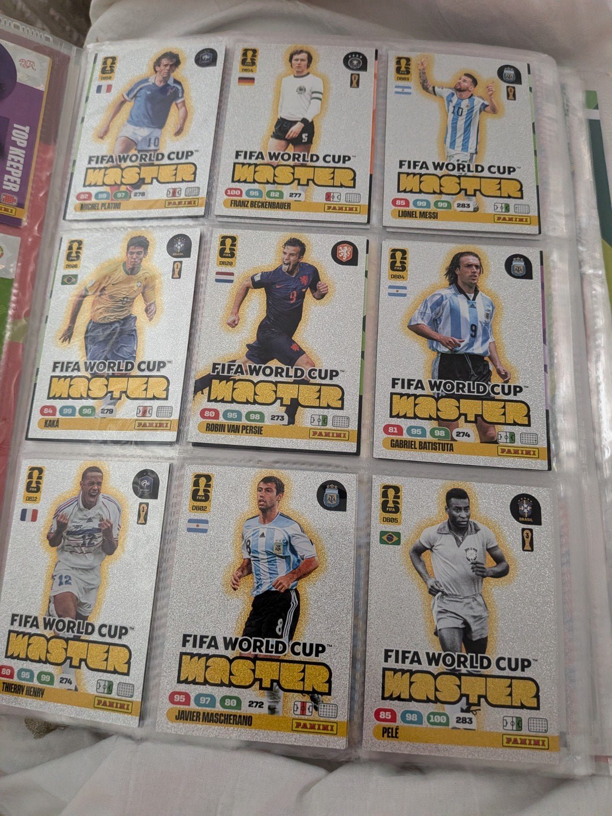 Panini WK Master Kaarten - Zeldzame Collectie, Ophalen of Verzenden, Zo goed als nieuw, Overige sporten, Spelerskaart
