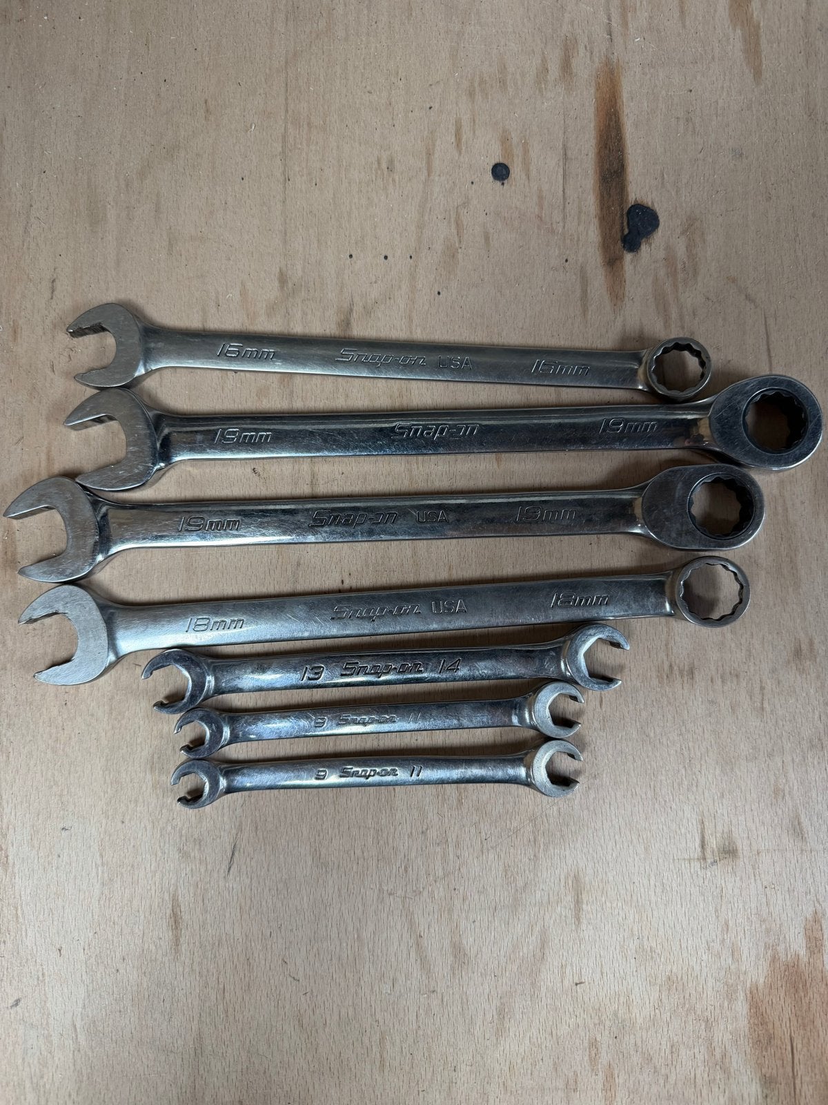 Partij Snap-on Sleutels - Diverse Maten, Doe-het-zelf en Verbouw, Gereedschap | Handgereedschap, Gebruikt, Sleutel/ratel, Overige merken