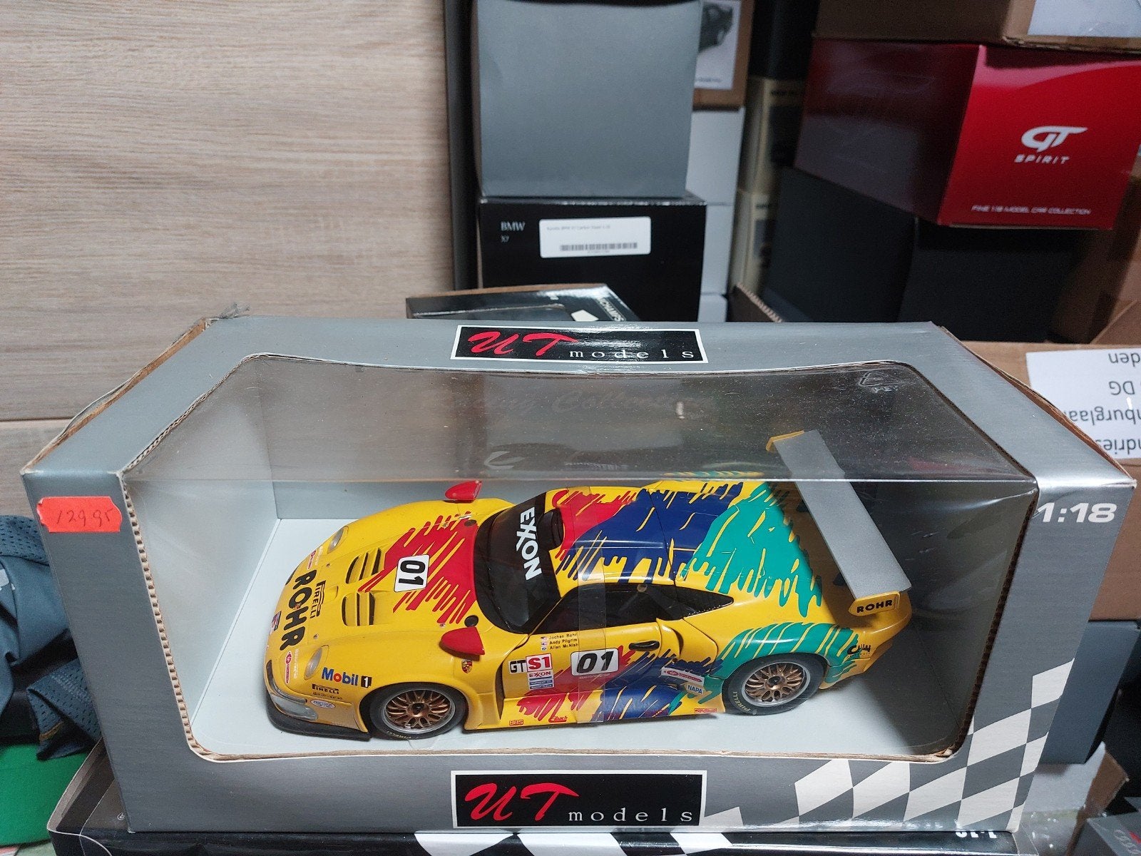 Ut Models 1/18 Porsche 911 GT1 RHOR 01, Ophalen of Verzenden, Zo goed als nieuw, Auto, UT Models