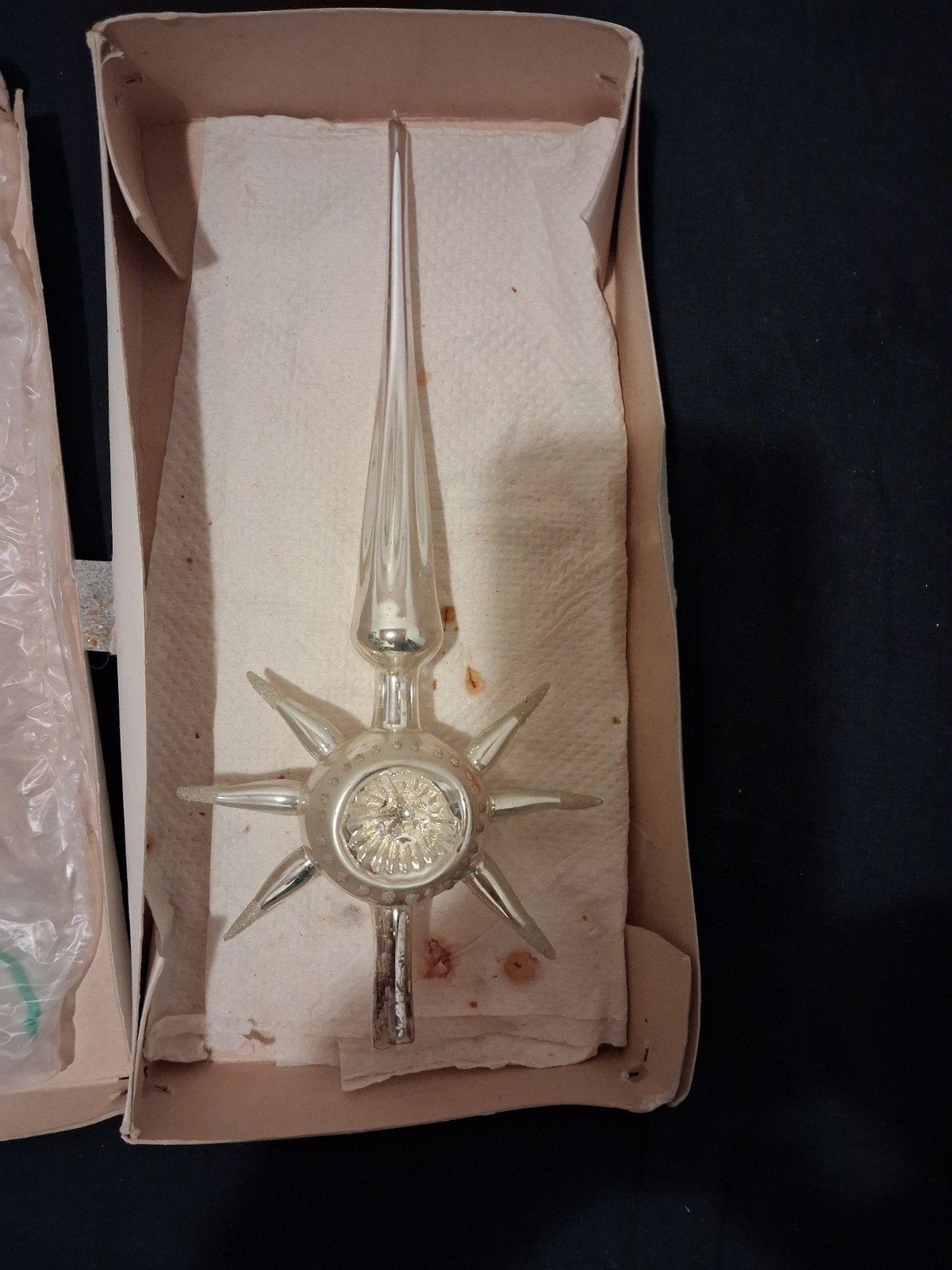 oma's nostalgische oude zilveren sterpiek 25 cm hoog, Ophalen, Gebruikt