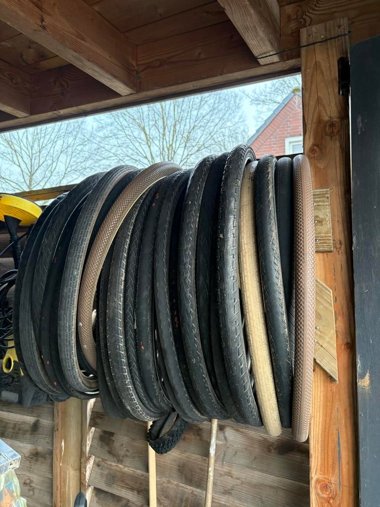 GRATIS Partij gebruikte fietsbanden - diverse staten, Ophalen, Gebruikt, Wiel
