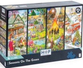 House of Puzzles - Seasons on Green - 4x500 stukjes, Ophalen of Verzenden, 500 t/m 1500 stukjes, Nieuw, Legpuzzel