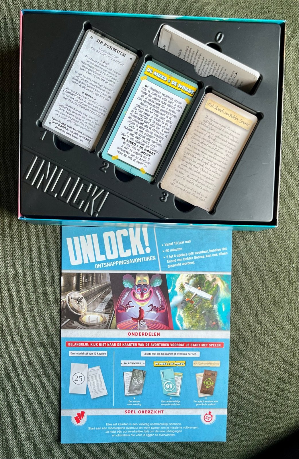 Unlock! Ontsnappingsavonturen - Escape Room Kaartspel, Een of twee spelers, Ophalen, Gebruikt
