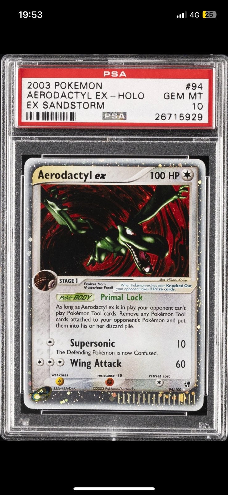 Aerodactyl ex psa 10 2x te koop, Ophalen of Verzenden, Zo goed als nieuw
