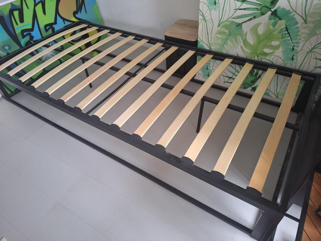 NOUS Living (Wehkamp) metalen bed Dean (90x200 cm), Huis en Inrichting, Slaapkamer | Bedden, Ophalen, Eenpersoons, Metaal, 90 cm