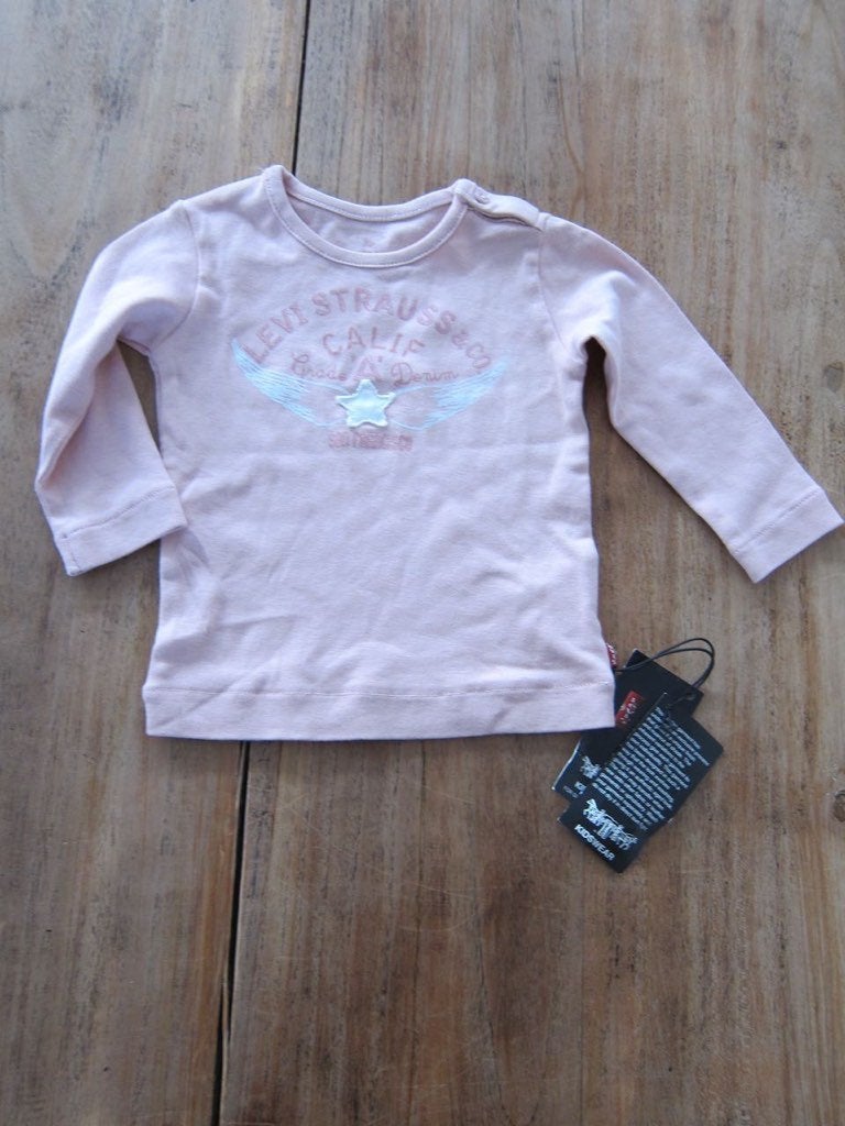 Nieuw levi longsleeve shirt 6 maanden 62 - 68 roze levi's, Meisje, Nieuw, Schipluidenlaan 20 5035KJ Tilburg, Merkfreak