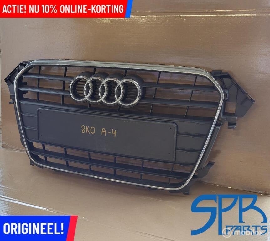 AUDI A4 8K B8 B8.5 FACELIFT 2012-2016 GRILLE ORIGINEEL GRILL, Gebruikt, AUDI, Audi, Ophalen of Verzenden