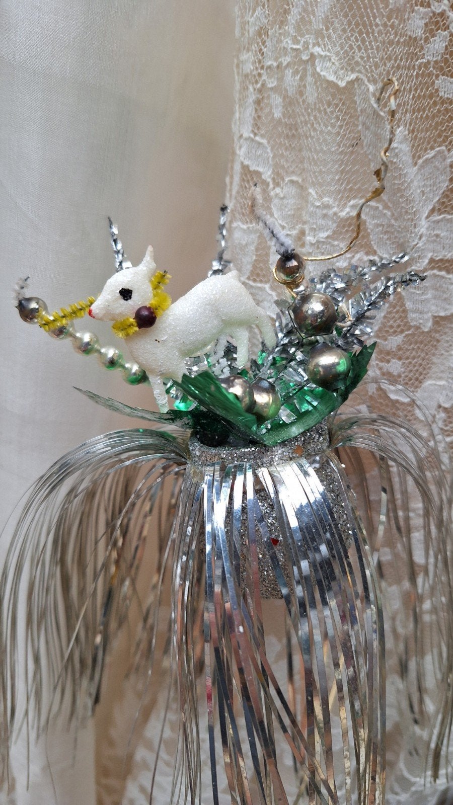 Oude kerstversiering hertje., Diversen, Ophalen of Verzenden