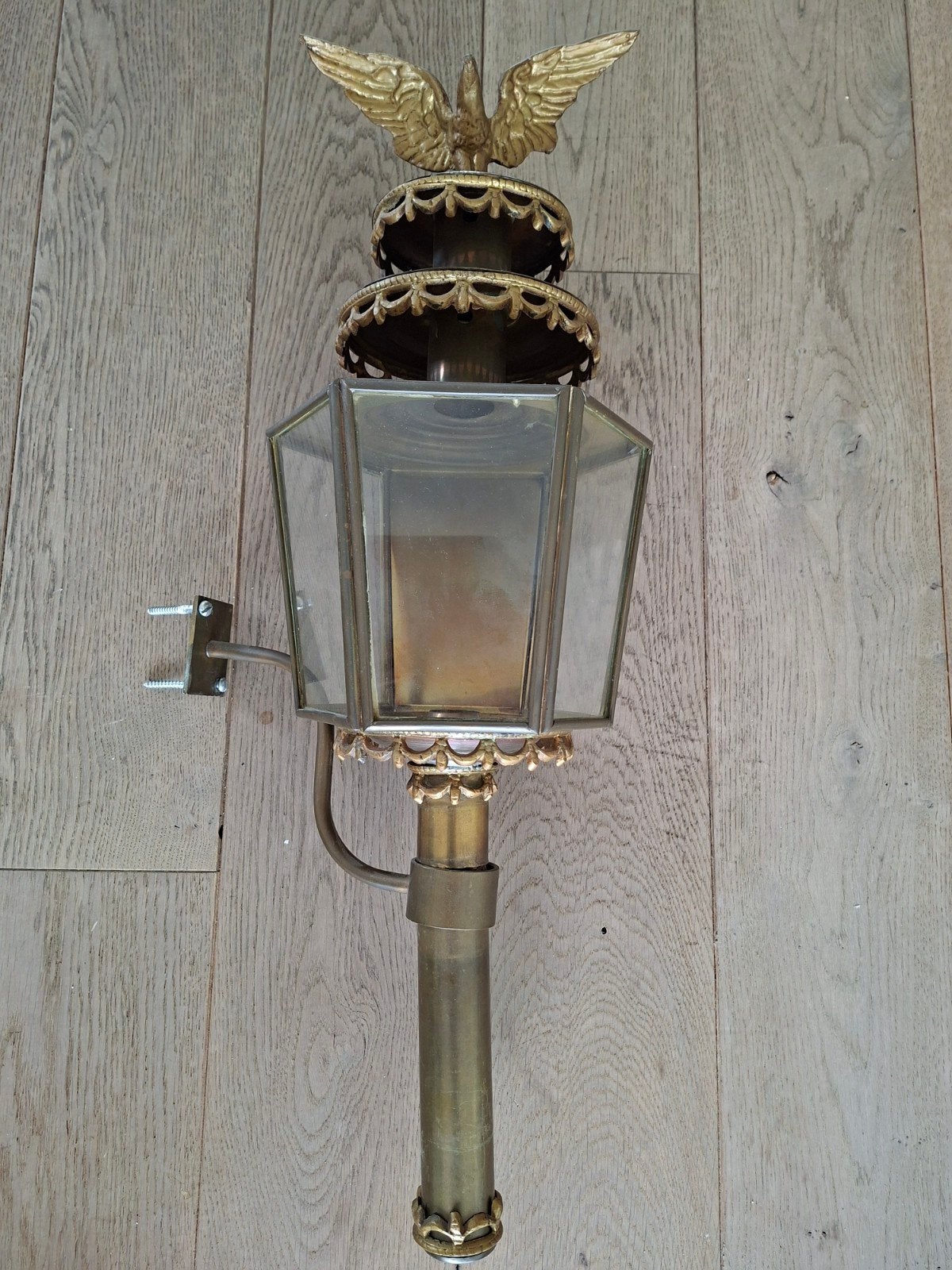 Vintage wandlantaarn met adelaar - klassieke buitenlamp, Ophalen of Verzenden