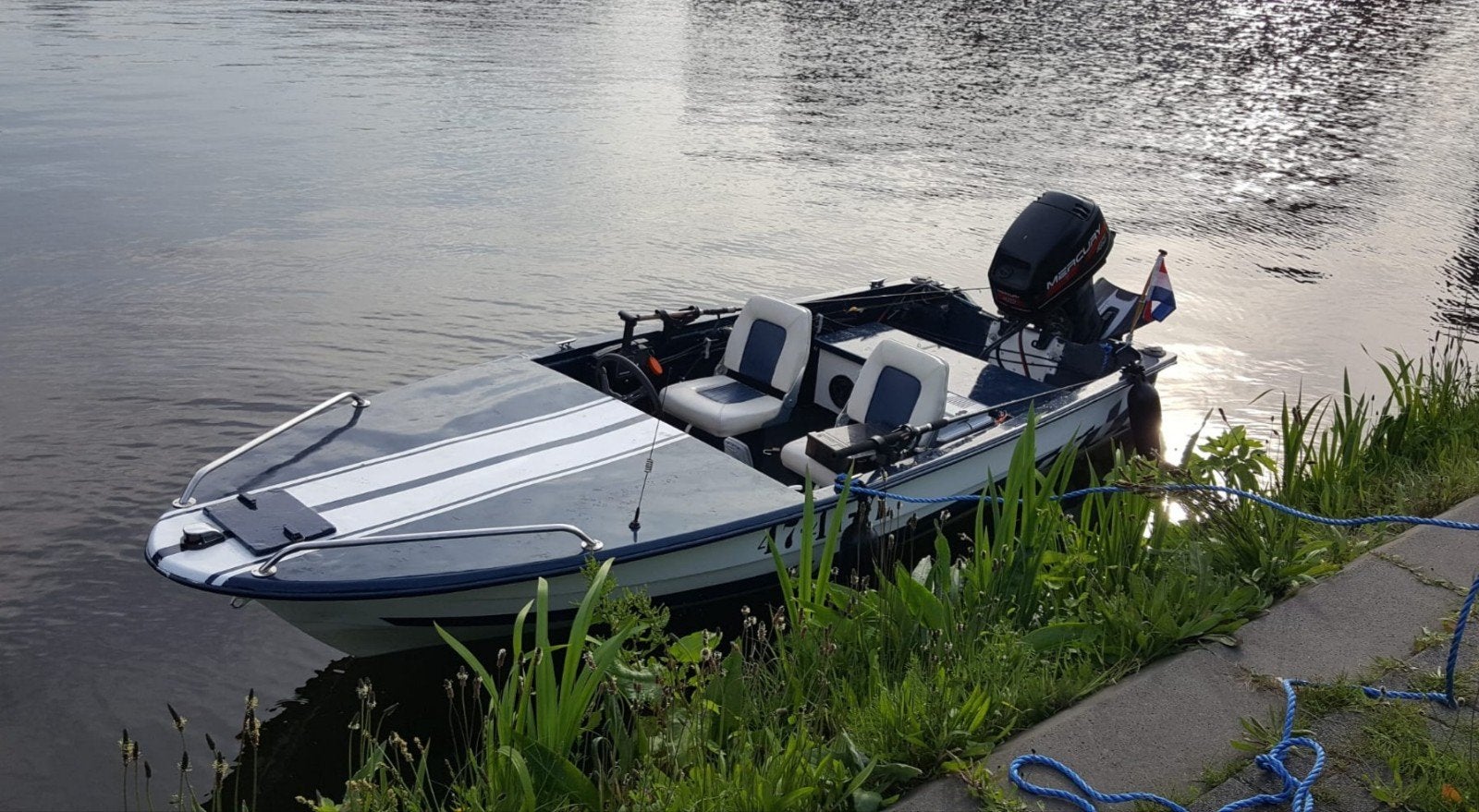 Complete Speedboot /Visboot – 40 PK Mercury Incl. Trailer, Watersport en Boten, Speedboten, Gebruikt, Benzine, Minder dan 70 pk