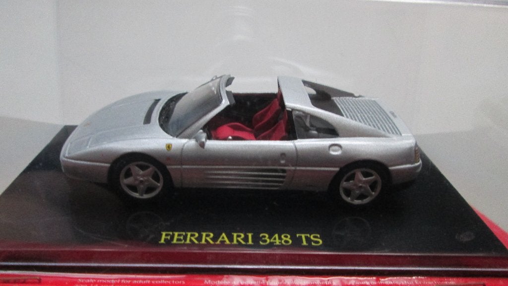 Ferrari 348 TS Grijs in vitrinebox 1:43, Ophalen of Verzenden, Nieuw, Auto, Overige merken