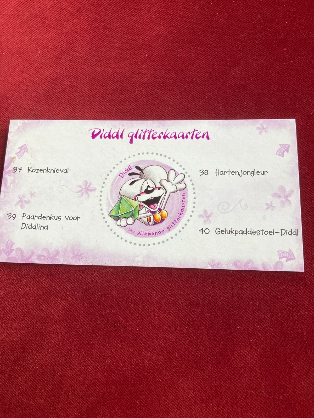 Diddl kaart  - Zeldzame verzamelkaart, Verzamelen, Verzenden, Verschillende figuren, Zo goed als nieuw, Papier, Kaart of Schrift