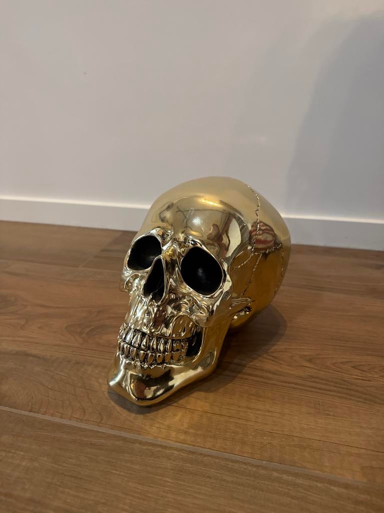 Gouden Doodshoofd Decoratie - Uniek en Stijlvol, Antiek en Kunst, Kunst | Designobjecten, Ophalen